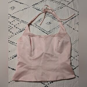 Alfred Angelo Women's Pink Halter Top See Measurements Flawed